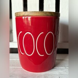 Rae Dunn Red Cocoa Cellar